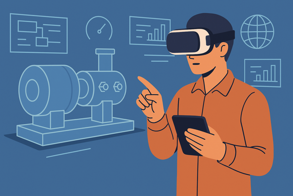 La Realidad virtual y la realidad aumentada con IA permite crear entornos de aprendizaje inmersivo.